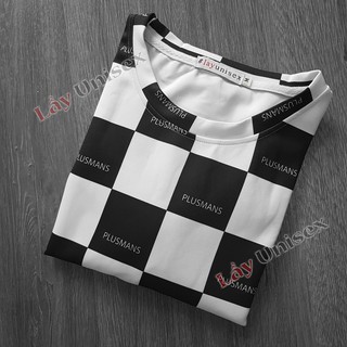 Áo thun caro tay lỡ checkerboard
