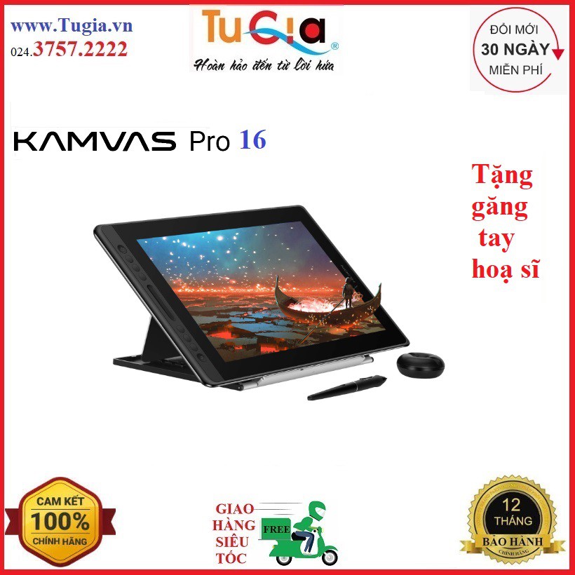 Bảng vẽ màn hình LCD Huion Kamvas Pro 16 - Hàng Chính Hãng