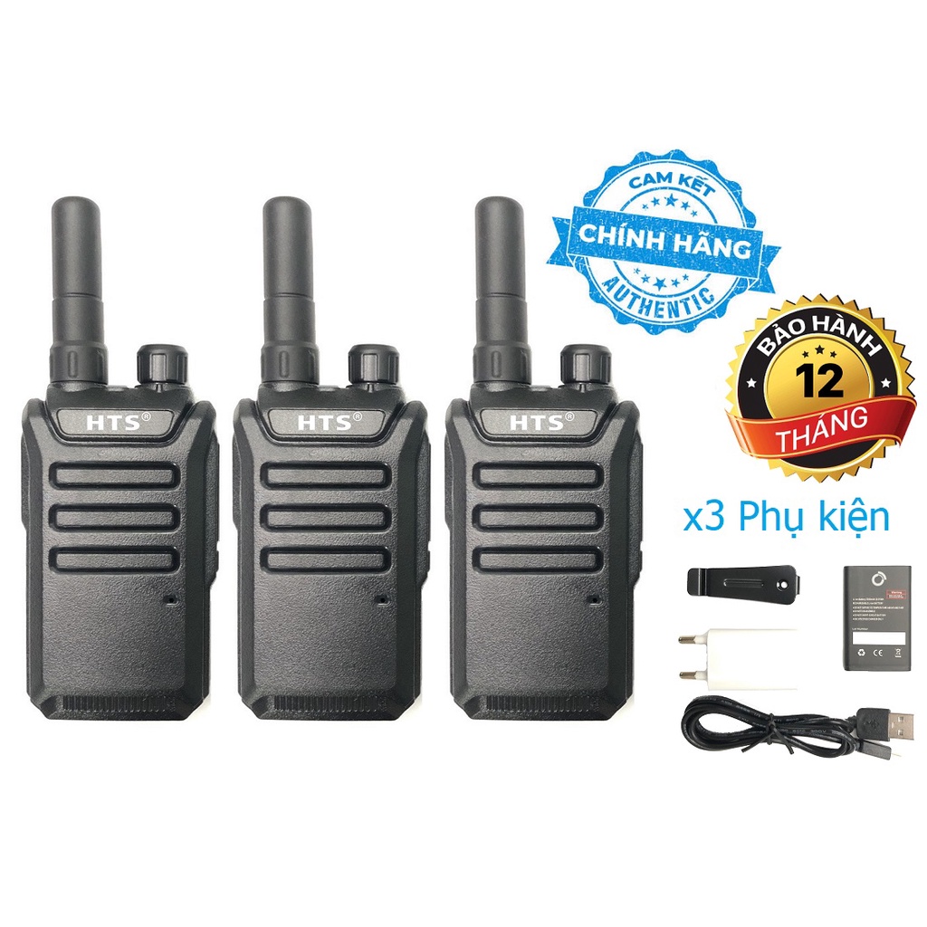 Bộ 03 Bộ đàm Mini HTS GP600 - Bảo hành 12 tháng