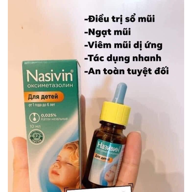 👩🏼‍⚕️🧑🏿‍⚕️THUỐC NHỎ MŨI NASIVIN NGA 🇷🇺 CỰC NHẠY ✔️Bé nào bị sổ mũi hãy dùng 👶🏻👦🏻