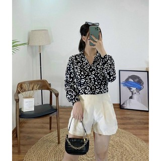 Áo sơ mi họa tiết cắt mã