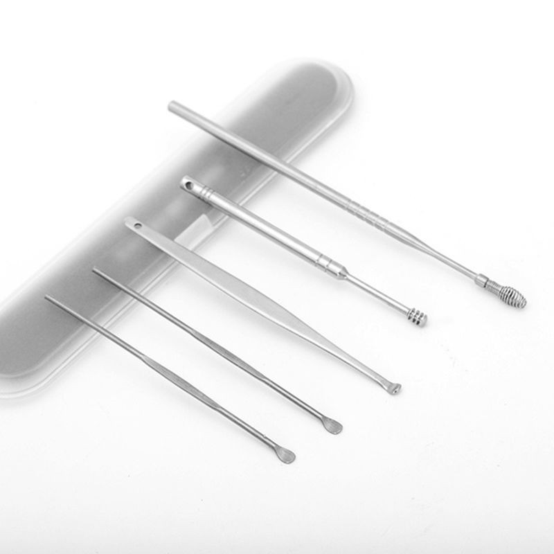 Set 5 đồ lấy ráy tai tiện dụng bằng thép không gỉ