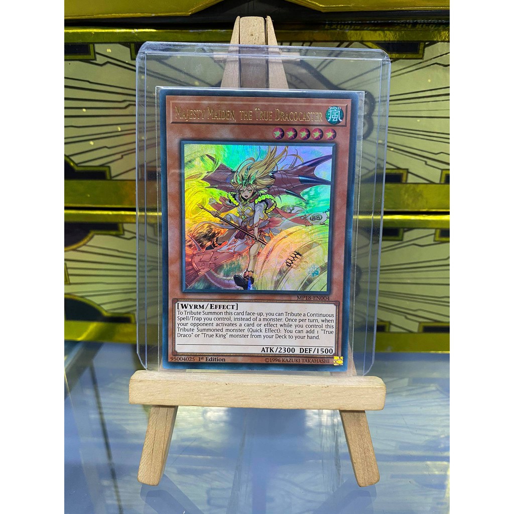 [ Dưa Hấu Yugioh ] Lá bài thẻ bài Majesty Maiden the True Dracocaster - Ultra Rare - Tặng bọc bài nhựa bảo quản