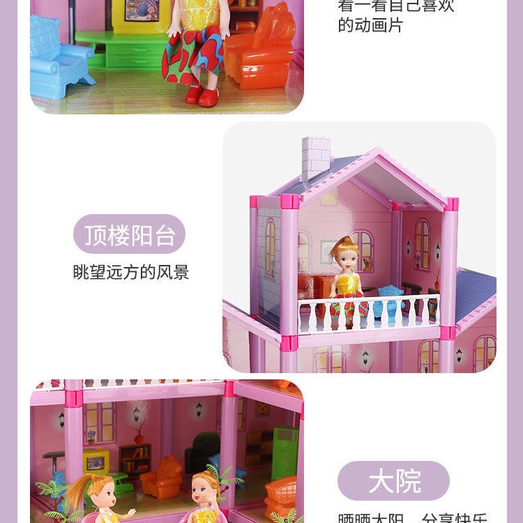 Đồ Chơi Lắp Ráp Ngôi Nhà Búp Bê Barbie Dễ Thương Cho Bé