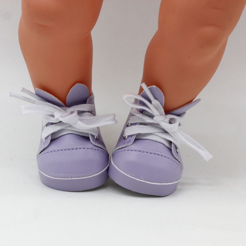 1 Đôi Giày Da Mini Họa Tiết Hoạt Hình Nhiều Màu Cho Búp Bê