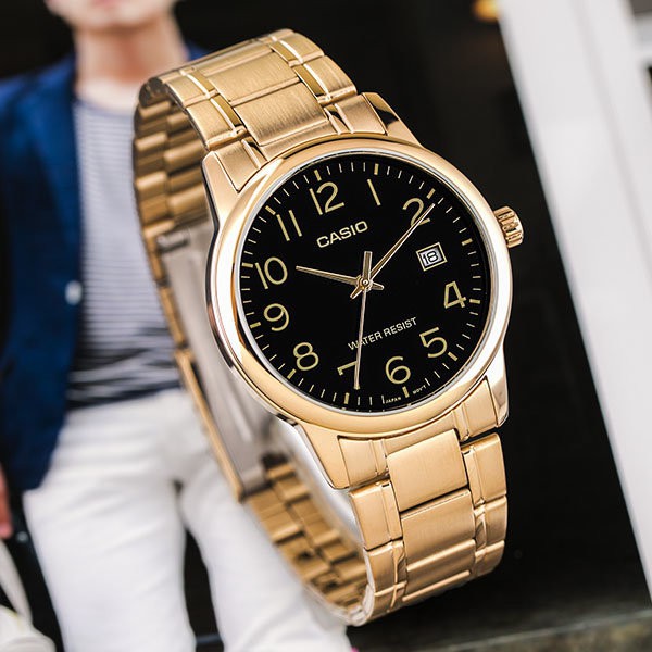 Đồng hồ nam CASIO chính hãng MTP-V002, dây kim loại