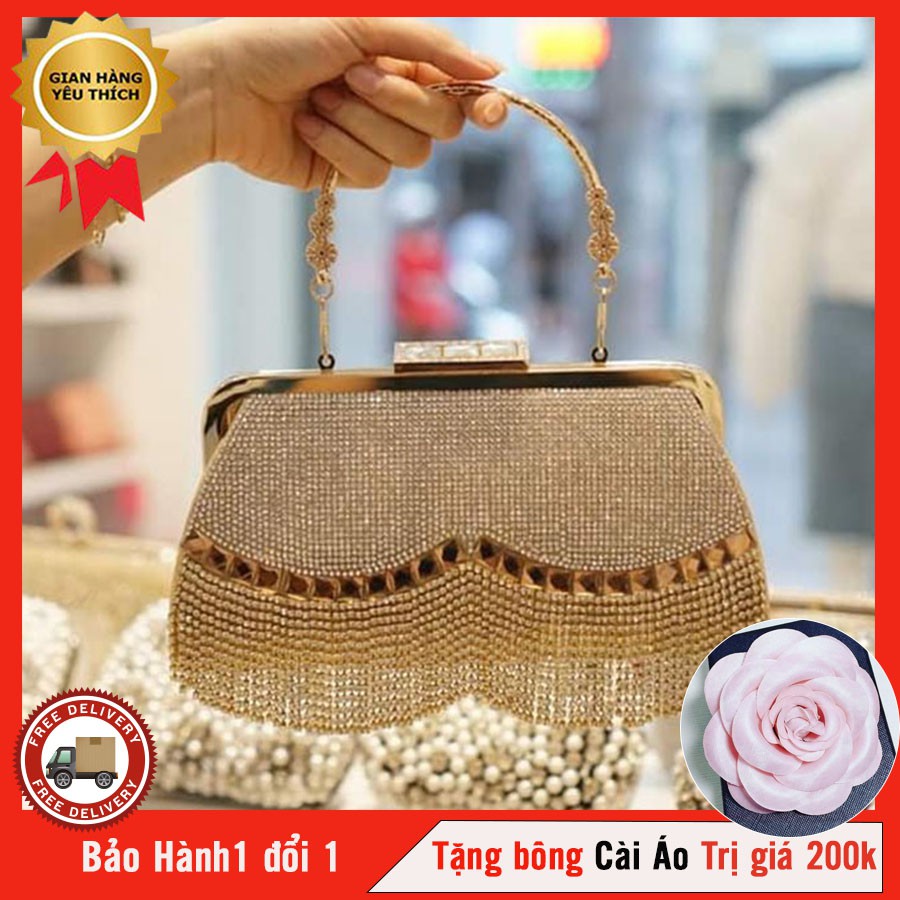 Ví Dự Tiệc Kim Sa Cao Cấp Bảo Châu Đi Tiệc Cực Sang Phong Cách Hiện Đại Dễ Dàng Phối Đồ