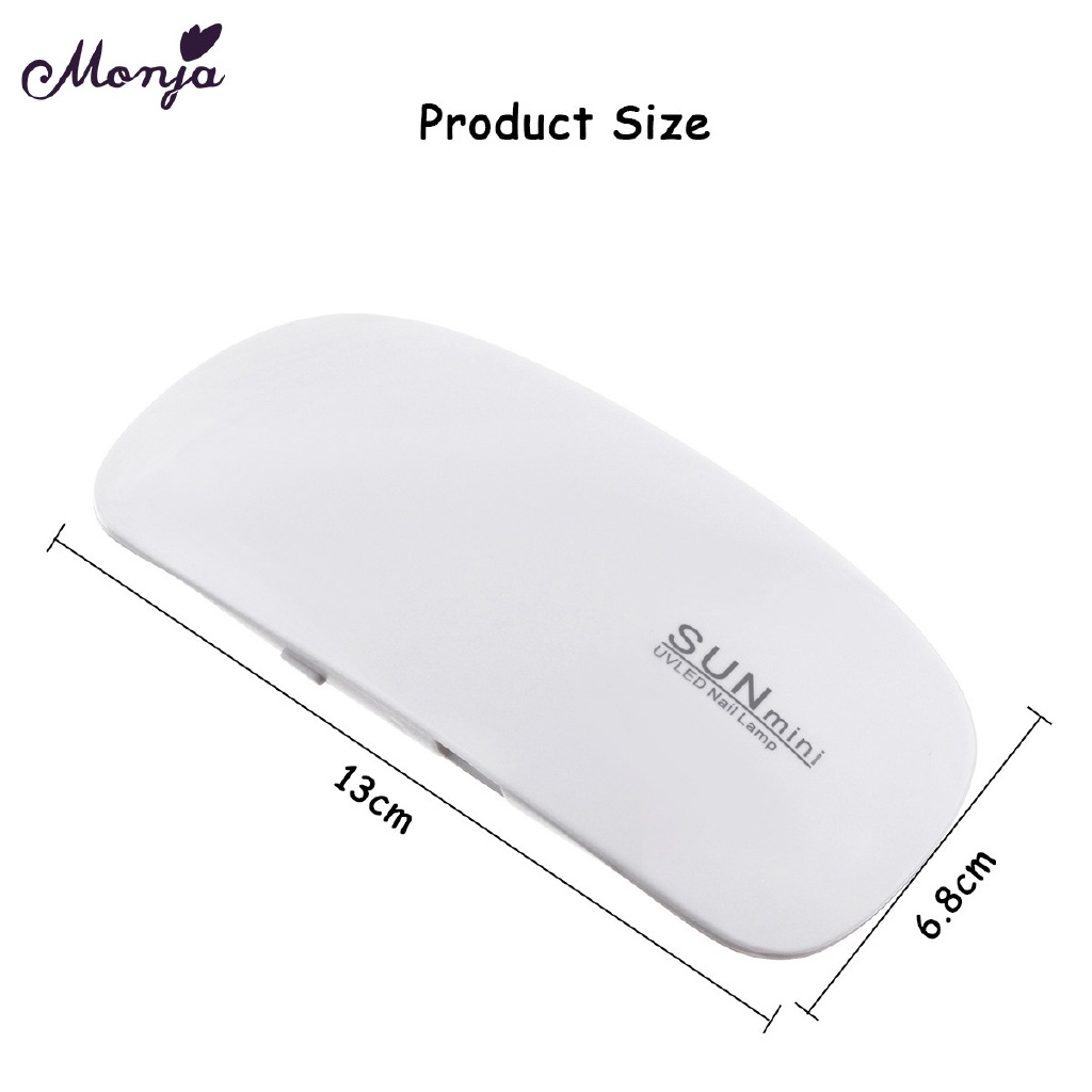 [Hàng mới về] Đèn Led Monja Sunmini 2 Sấy Khô Móng Tay 45 / 60 S Sạc Qua Usb Tiện Lợi