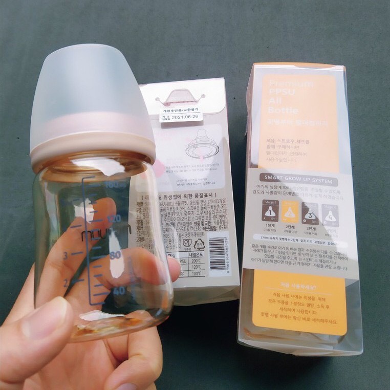 Bình sữa và núm MOYUUM 170ml 270ml Hàn Quốc cho bé