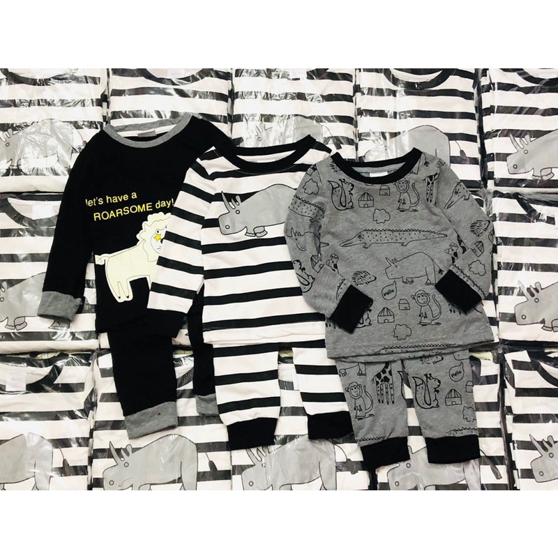 Set 3 bộ cotton dài tay Zoo N.E.X.T bé trai 11-23kg