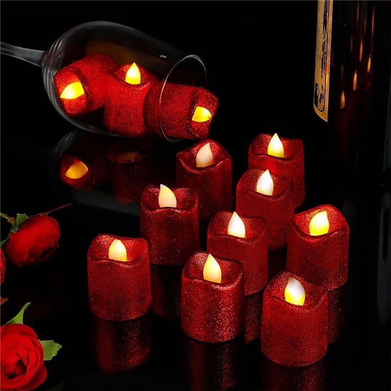 1 Đèn LED Hình Ngọn Nến Ánh Sáng Trắng Ấm Dùng Trang Trí Nhà Cửa Tiệc Cưới
