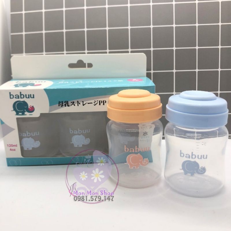 Bộ trữ sữa 3 bình Babuu Baby Nhật Bản (có tách lẻ)