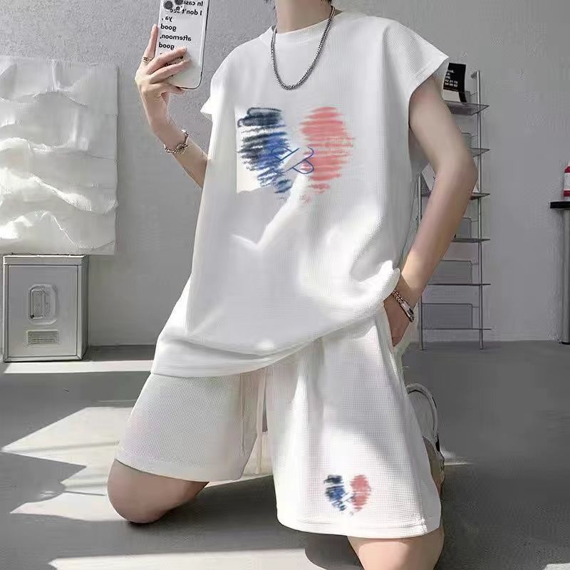 Set Áo Thun Sát Nách Và Quần Short Thời Trang Thể Thao Mùa Hè Cho Nam