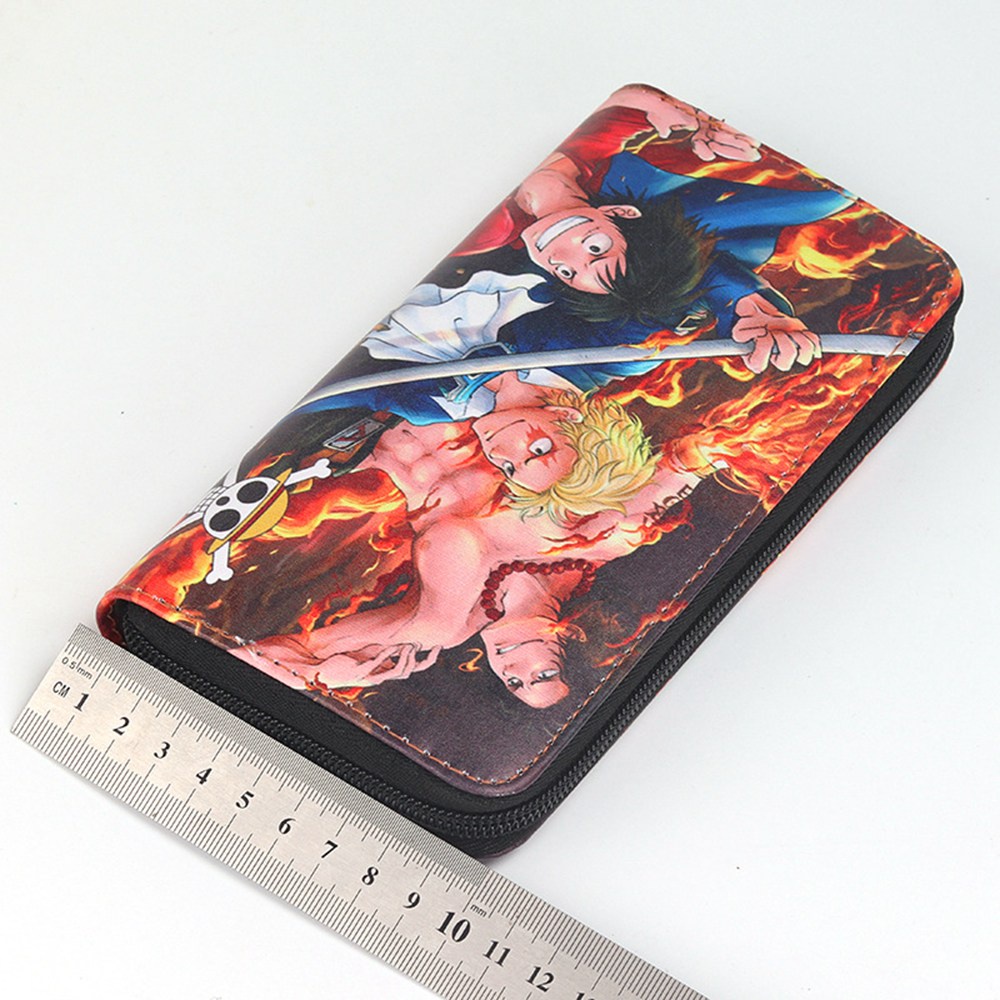 Ví Da PU Dài Cầm Tay In Hoạt Hình One Piece Đựng Điện Thoại Chìa Khóa