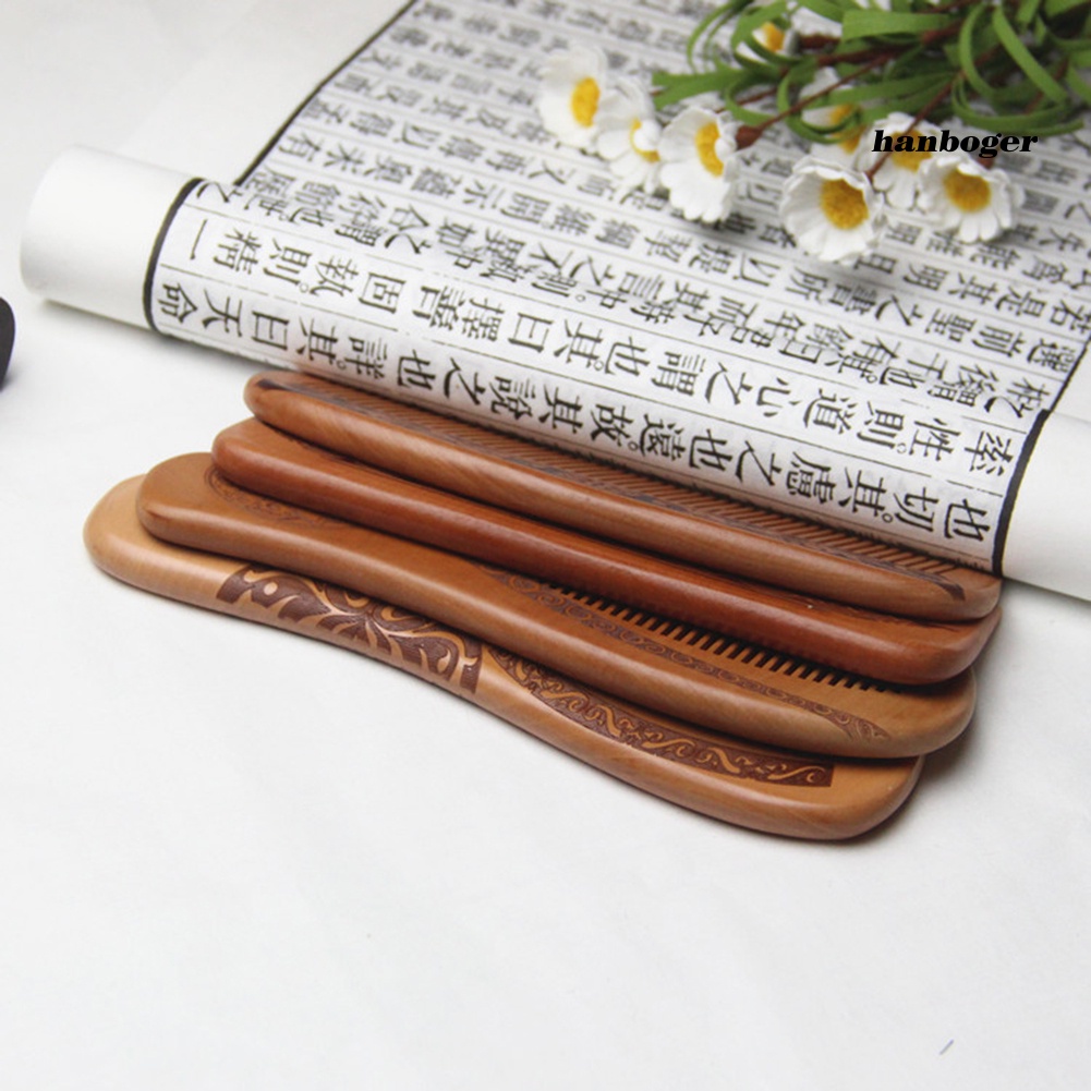 Lược Gỗ Đào Chải Tóc Massage Chống Tĩnh Điện