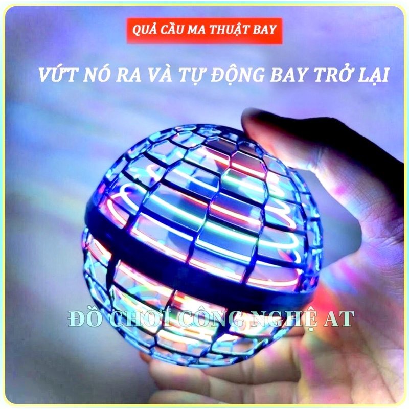 Quả Cầu Ma Thuật Phát Sáng Bay Lơ Lửng Có Đèn Nhấp Nháy Nhiều Màu Sắc-có điều khiển kèm theo