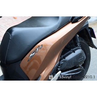 Decal xe máy nâu cà phê