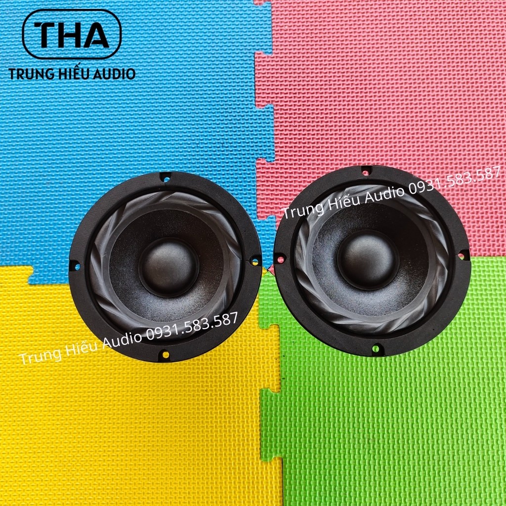 Loa Mid Trung Rời 12 cm, 8Ω, Loa Trung Thunder Gân Mút Nan Hoa, Màng Vải Đen (Giá 1 Cặp) - Trung Hiếu Audio