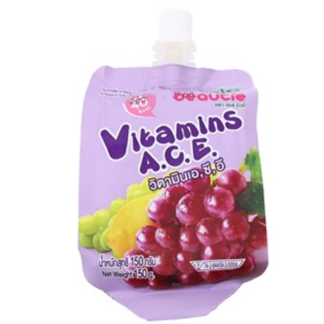 Nước ép trái cây Jele Thạch Vitamin A, C, E gói 150g