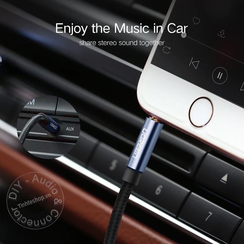 Dây âm thanh 3.5 AUX Ugreen AV122 dài từ 0.5 mét đến 5 mét