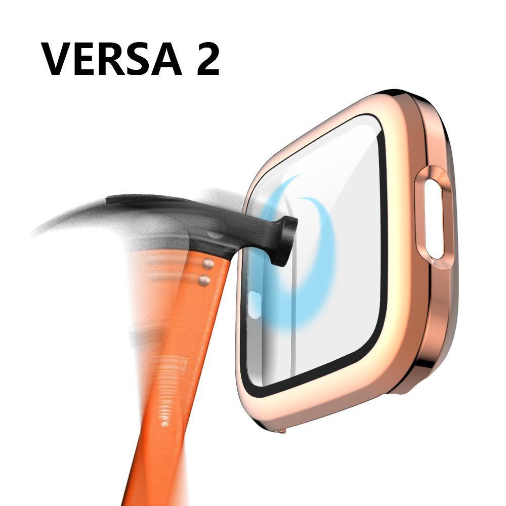JONYE Ốp Bảo Vệ 360 Độ 9H Mặt Kính Cường Lực Cho Đồng Hồ Thông Minh Fitbit Versa 2