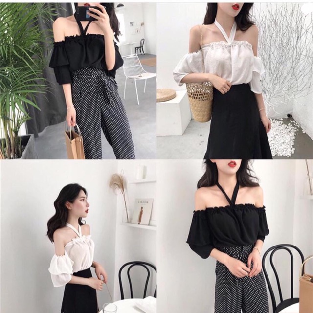 ÁO YẾM CỘT tay 2 tầng