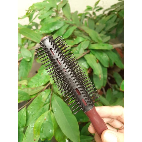 Lược Gai Chải Tóc Tạo Kiểu Cán Gỗ Nâu