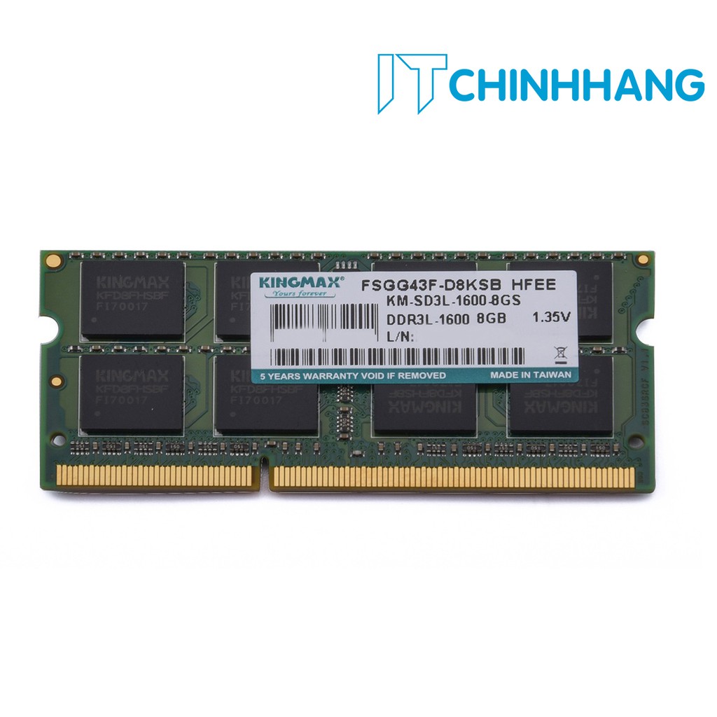 [Mã ELMS05 giảm 5% đơn 300k]RAM Laptop Kingmax DDR3 8GB Notebook Haswell 1600MHz