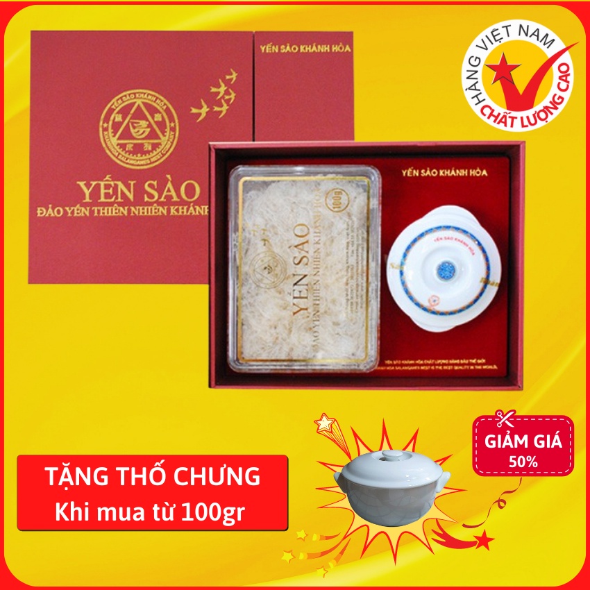 Tổ yến sào đảo Khánh Hoà ⚡ GIÁ TỐT NHẤT ⚡ Yến vụn nguyên chất 100% hộp đi kèm thiết kế sang trọng