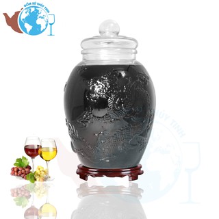 BÌNH NGÂM RƯỢU HOA VĂN RỒNG 6L