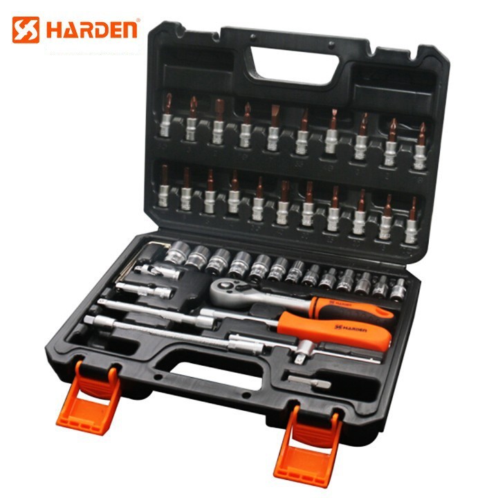 Bộ khẩu tay vặn 46 chi tiết Harden 510346 chuyên dùng sửa xe máy , oto