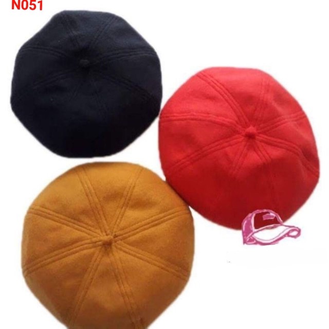 Nón beret trơn ,nón nồi thời trang phong cách Hàn Quốc