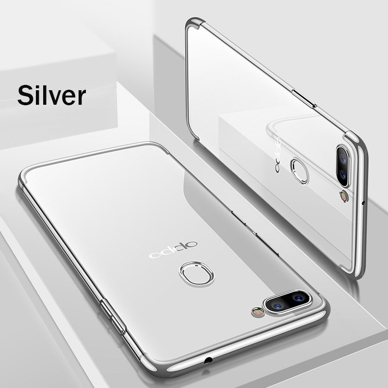 Ốp lưng OPPO A3S/ A7/ A5S/ A83/ A71/ A57/ A39/ F1 Plus/ F3 Plus Soft TPU Cover Plating Clear Casing | BigBuy360 - bigbuy360.vn