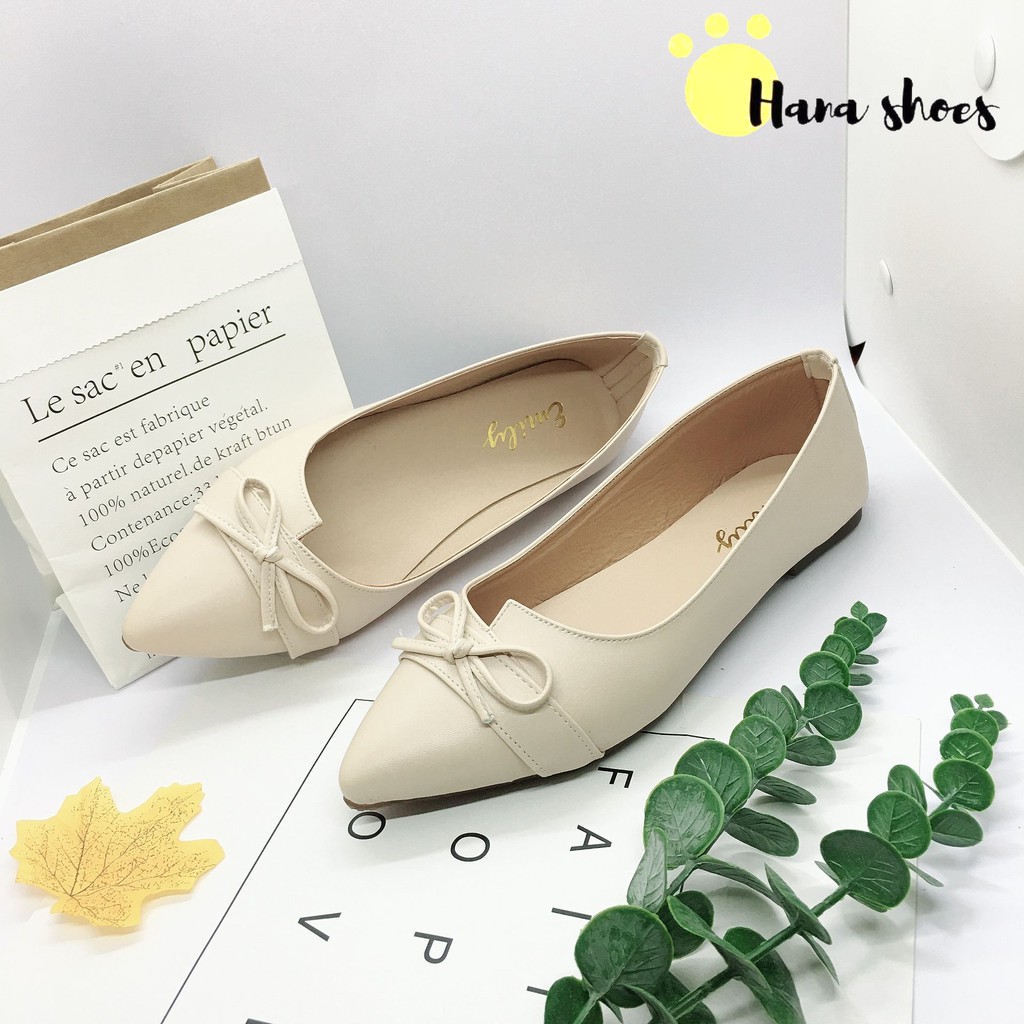 Giày bệt búp bê nữ đính nơ xinh xắn siêu bền B8 | BigBuy360 - bigbuy360.vn