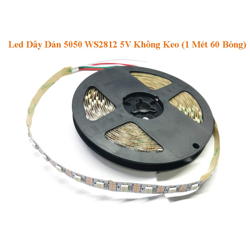 Led Dây Dán 5050 WS2812 5V Không Keo (1 Mét 60 Bóng)