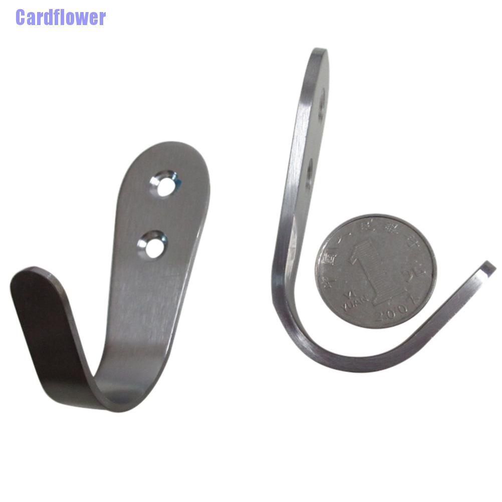 Cardflower  1pcs Door Hook Stainless Kitchen Cabinet Clothes Hanger Organizer Holde