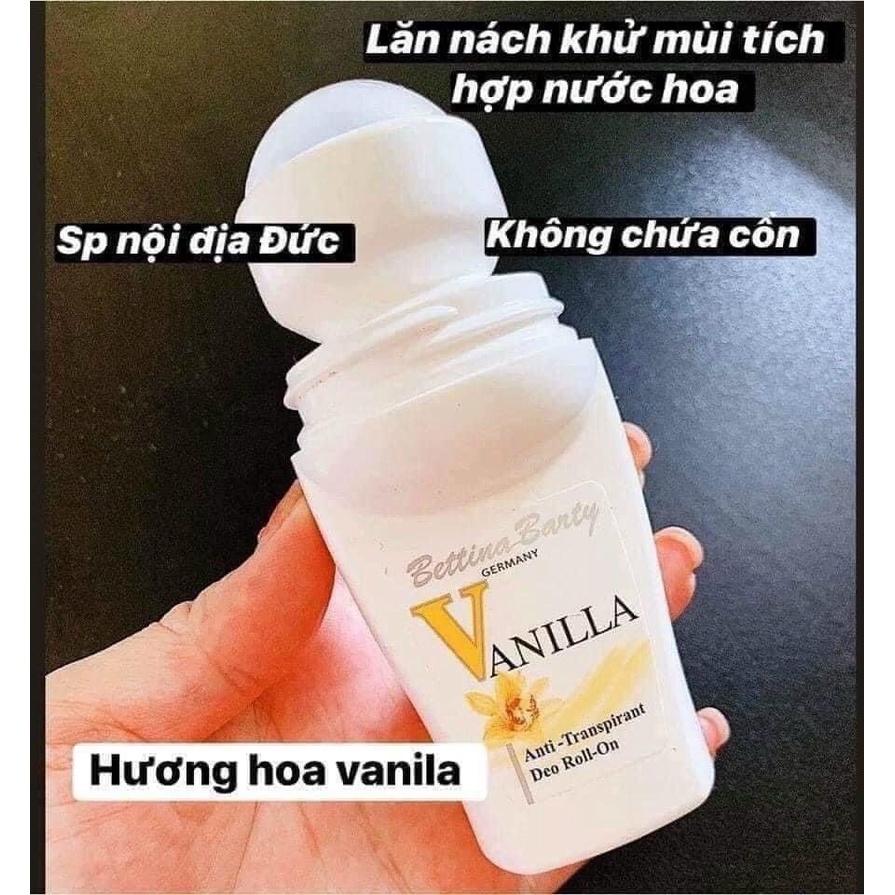 Lăn Nách Tích Hợp Nước Hoa Vanilla Bettina Đức 50ml