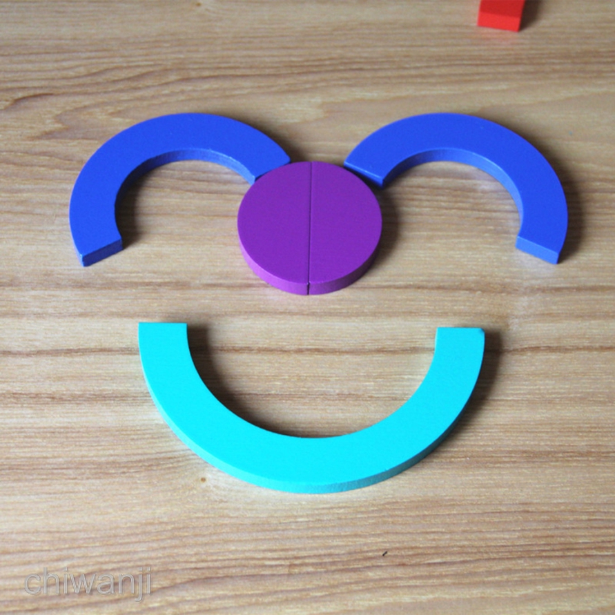 Đồ chơi xếp hình cầu vồng bằng gỗ