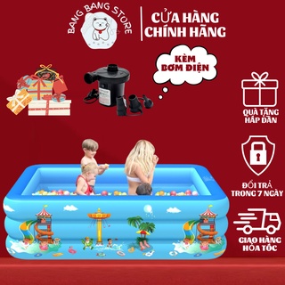 Bể bơi cho bé, bể bơi phao bơm hơi tại nhà cho bé, có đế chống trượt, nhiều kích thước, lỗi 1 đổi 1 khi nhận hàng