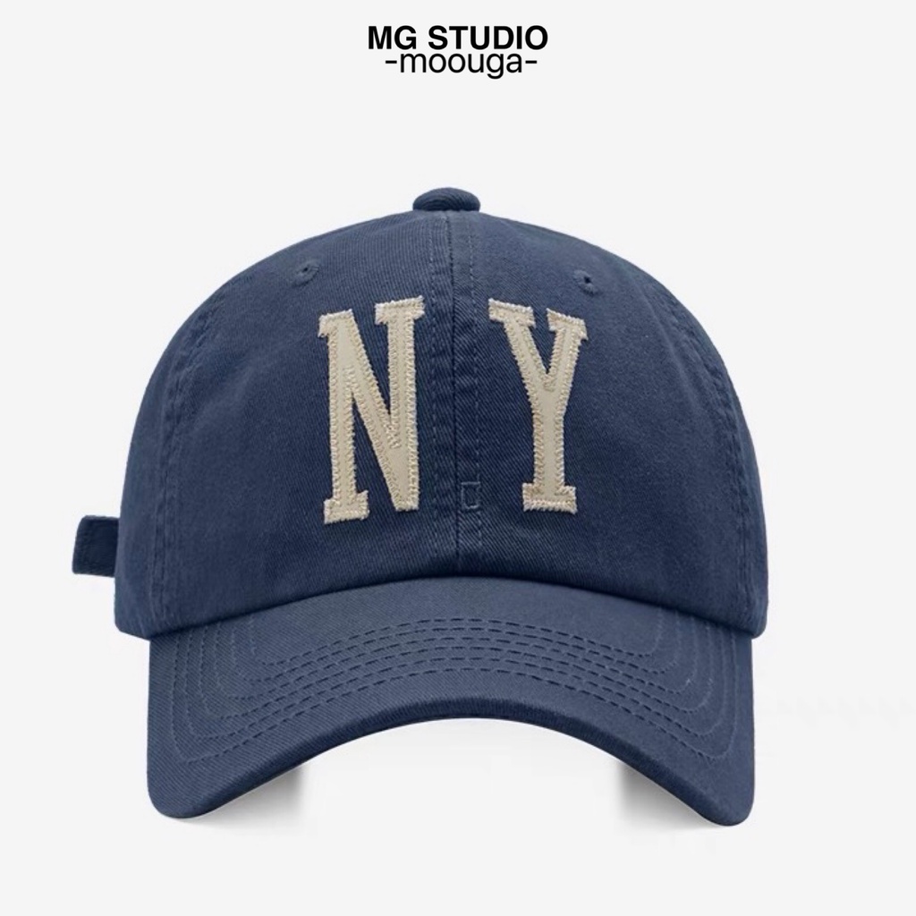 Mũ lưỡi trai MG STUDIO thêu họa tiết chữ NY phong cách Hàn Quốc mới dễ phối đồ dành cho nam nữ