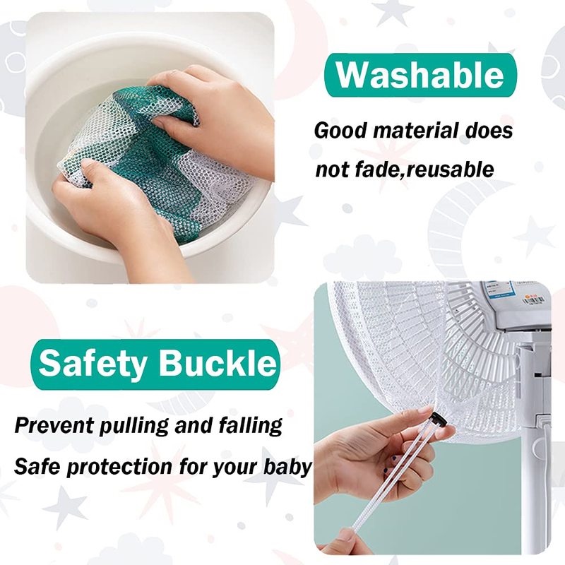 Lưới bọc quạt điện an toàn chống bụi bảo vệ tay cho bé