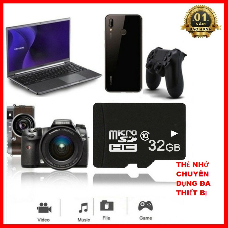 Thẻ nhớ MicroSD class 10 tốc độ cao - Chất lượng cao - Dùng cho điện thoại, máy ảnh, camera,...đa dung lượng