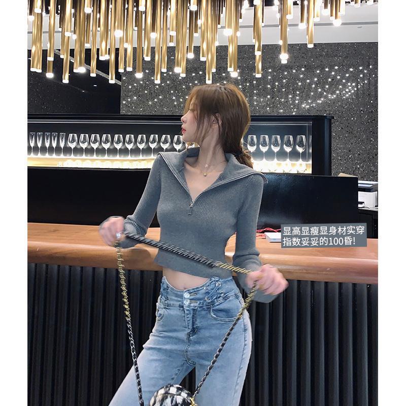 Áo Croptop Tay Dài Cổ Polo Dáng Ôm Thời Trang Cho Nữ | BigBuy360 - bigbuy360.vn