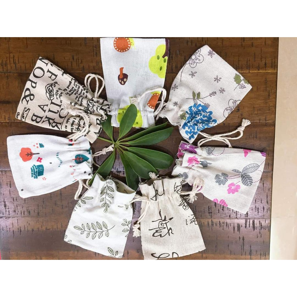 Túi vải dây rút mini 9x12cm