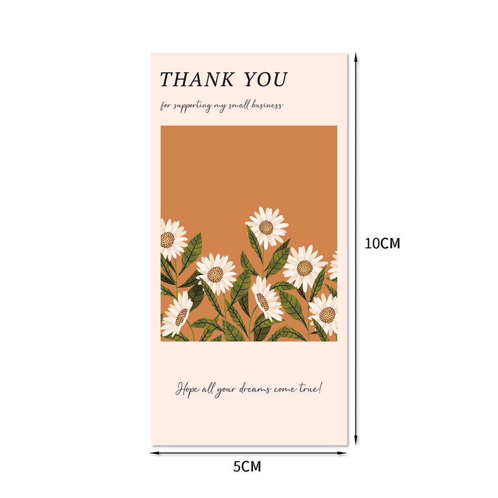 Set 50 Miếng Dán Chữ Thank You Trang Trí Túi Bánh 5*10cm