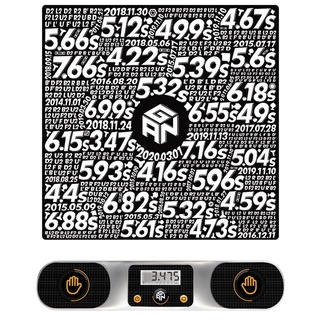 Thảm chơi + đồng hồ bấm giờ gan smart timer bluetooth. máy đếm thời gian giải rubik gan