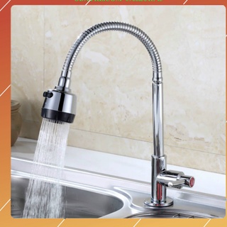 Vòi rửa bát đơn lạnh lò xo hợp kim, gắn chậu