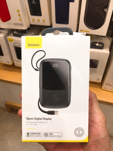 Pin dự phòng tích hợp cáp sạc Baseus Q Pow Digital Display 10,000mAh