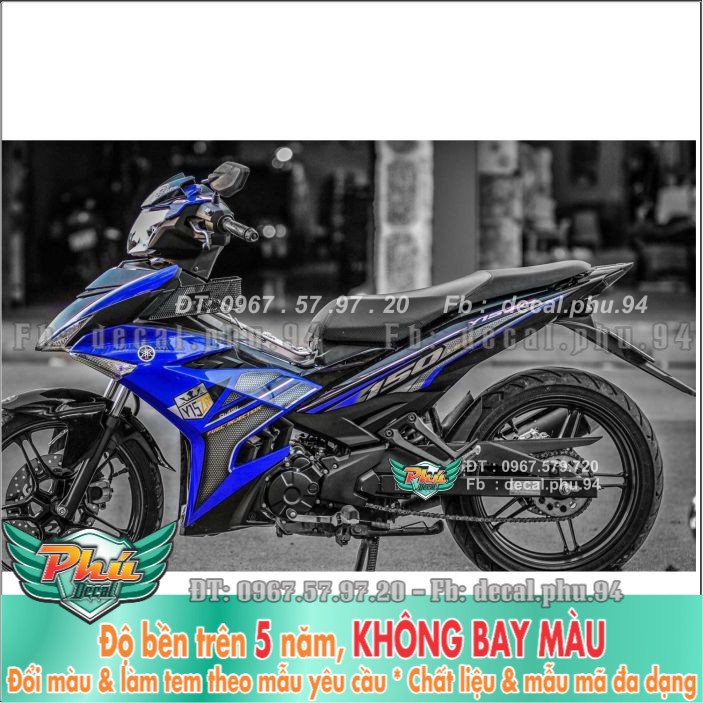 Tem rời Exciter 150 Y15ZR xanh đen (H)