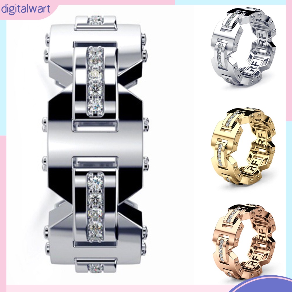 Nhẫn đính đá lấp lánh cho nam và nữ